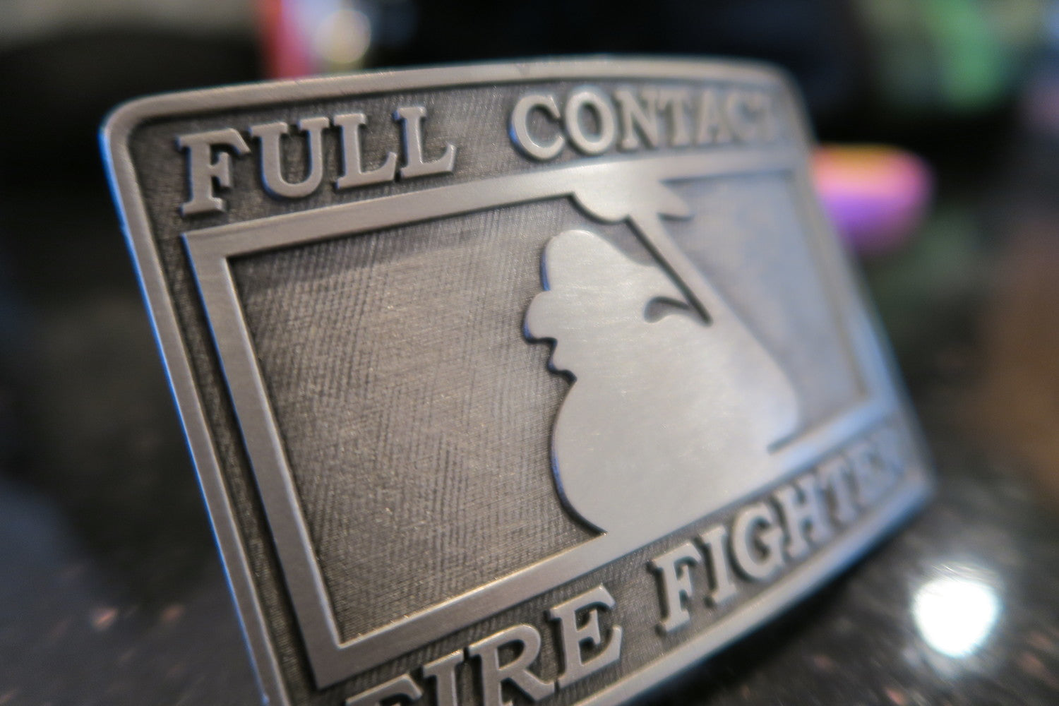 Firefighter deals belt buckle