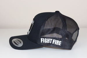 Full Contact Firefighter Black Snapback